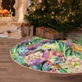 thumbnail image 5 of Rateoe Watercolor Blooming Cactus Pattern Christmas Tree Skirt with Ties , Christmas Tree Decorations, Farmhouse Christmas Decor Xmas Holiday Decorations-36", 5 of 6