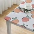 thumbnail image 4 of BANET Square Table Cloth Square Cover, Waterproof Wipeable PVC Oilcloth Spillproof Tablecloth, Summer Small Square Camping Tablecloth for Table, Pink Peach white, 4 of 7