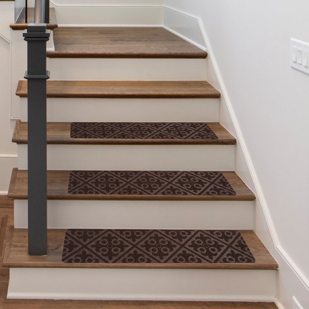 Tapete para Escaleras, Tapete Antideslizante, Tapete Recortable para Escaleras, Tapete Autoadhesivo, Tapete para Piso con Relieve, 76 X 20,3 Cm