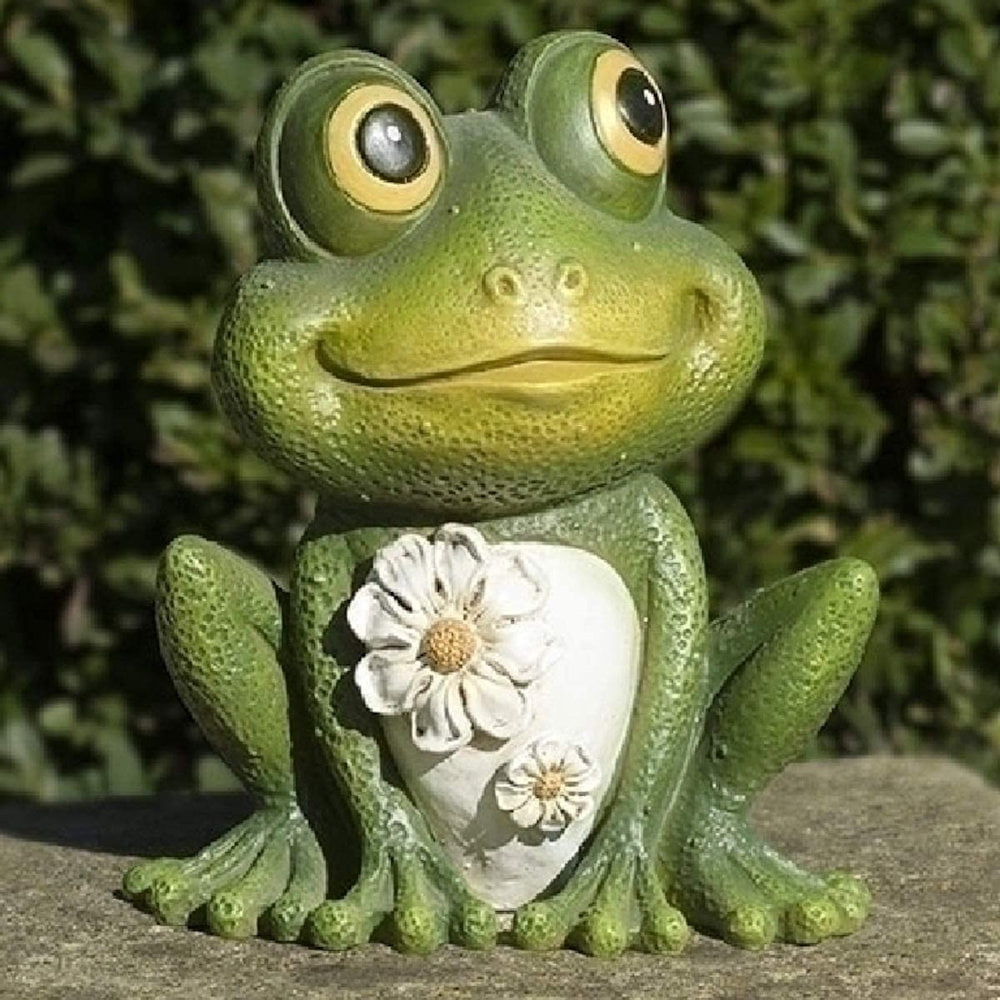 Roman Mini Frog Painted Critter Outdoor Garden Statue #12313 - Walmart.com - Walmart.com