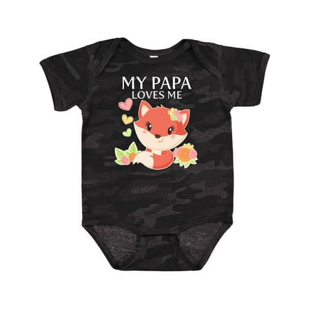 

Inktastic My Papa Loves Me- little fox Gift Baby Boy or Baby Girl Bodysuit