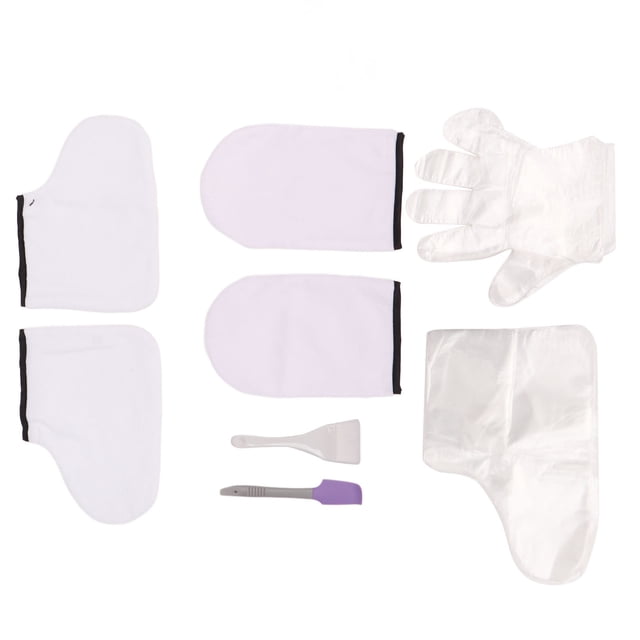 Juego De Calcetines Con Guantes De Cera, Cepillo De Fibra, Espátula De Silicona, Cera De Parafina, Cubierta Para Manos Y Pies, 100 Unidades, Guantes Desechables, Solidez