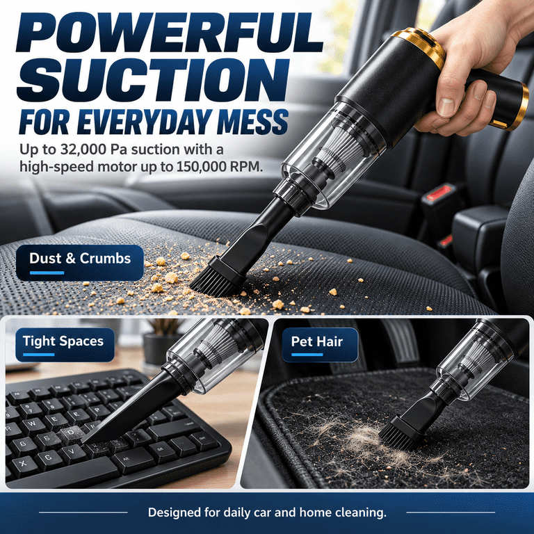Hotusous Vacuum，Hotusous Car Vacuum, 32,000 Pa Storm-Force Suction ...