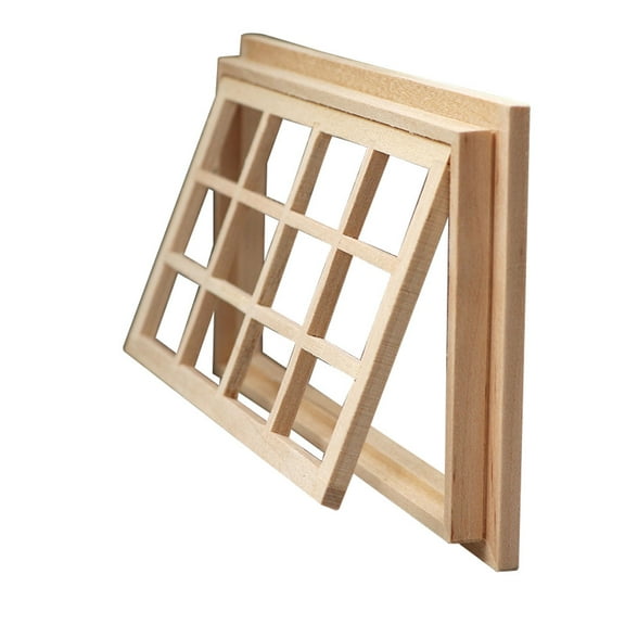 ETHZZLE Window for Dollhouse with Beige Miniature Design 1Pack