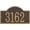 Bronze/Gold, variant on Personalized Cast Metal Address Plaque - Arched Rectangle