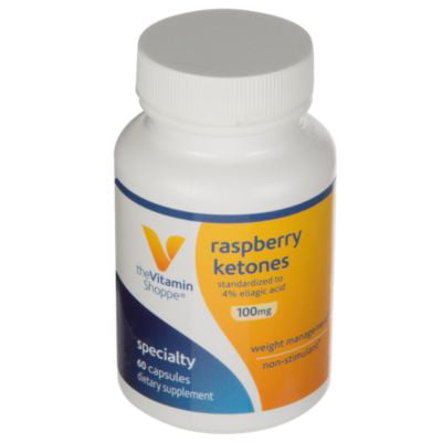 ellagic ketones capsules raspberry 100mg standardized shoppe vitamin supports acid weight management