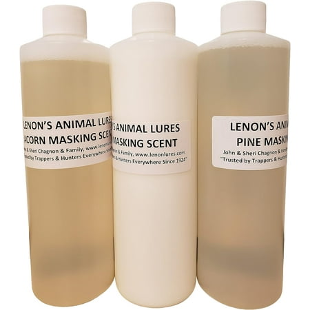 Lenon s Hunters Special 3 Bottles 4 oz Acorn Corn & Pine Cover Scents A Favorite of Deer Hunters Everywhere