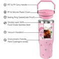 thumbnail image 2 of Frog Tumbler with Lid and Straw 30oz Flip Straw Mushroom Tumbler Glass Insulated Cute Frog Travel Mug with Handle Frog Gifts for Women, 2 of 6