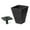 Black, variant on Algreen Valencia Square Flower Pot/Planter, Black 10"