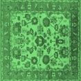 thumbnail image 1 of Ahgly Company Indoor Square Oriental Emerald Green Industrial Area Rugs, 5' Square, 1 of 4