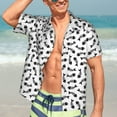 thumbnail image 5 of Lsque Fish Bone pattern Hawaiian Shirt for Men, Unisex Summer Beach Casual Short Sleeve Button Down Shirts-3X-Large, 5 of 9