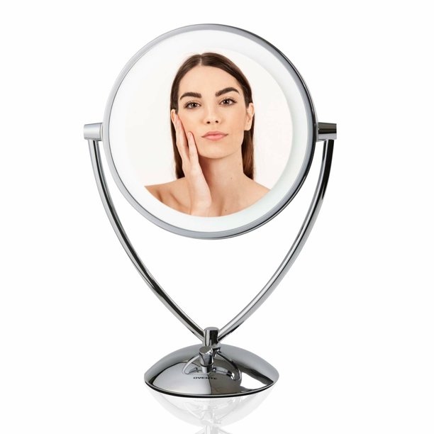 Modern and Contemprorary Lighted Frameless Magnifying Makeup Mirror