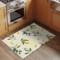 thumbnail image 4 of Summer Fruit Washable Entry Rug 2x3 Watercolor Yellow Lemon Rustic Farmhouse Leaves Low Pile Indoor Door Mat with Rubber Backing Thin Area Rug for for Entrance, Bedroom, Kitchen, Laundry, Bathroom, 4 of 9