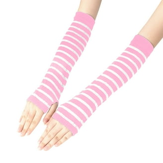 Kukuzhu Arm Warmers Y2K Grunge Rib Knit Arm Warmers Preppy