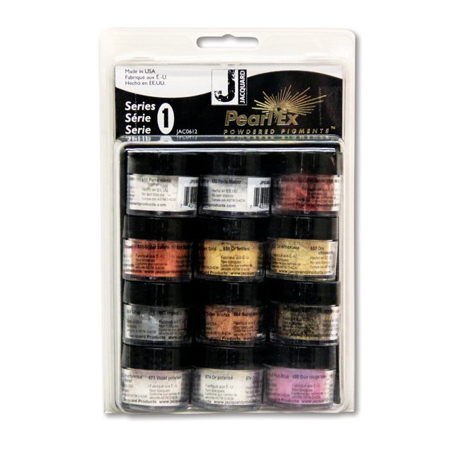 Conjunto de Pigmentos Jacquard Pearl Ex Serie 12 Colores 3g para Epoxi