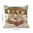 thumbnail image 3 of HuiXinOu Easter Bunny Short Plushs Printed Pillow Cover Decoration for Bedroom, Sofa, Car Decoration, 3 of 6