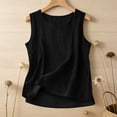thumbnail image 2 of QASIEATN Cotton Linen Tank Tops for Women Casual Summer Shirt Basic Sleeveless Layering Camisoles Beach Vacation Clothes, 2 of 3