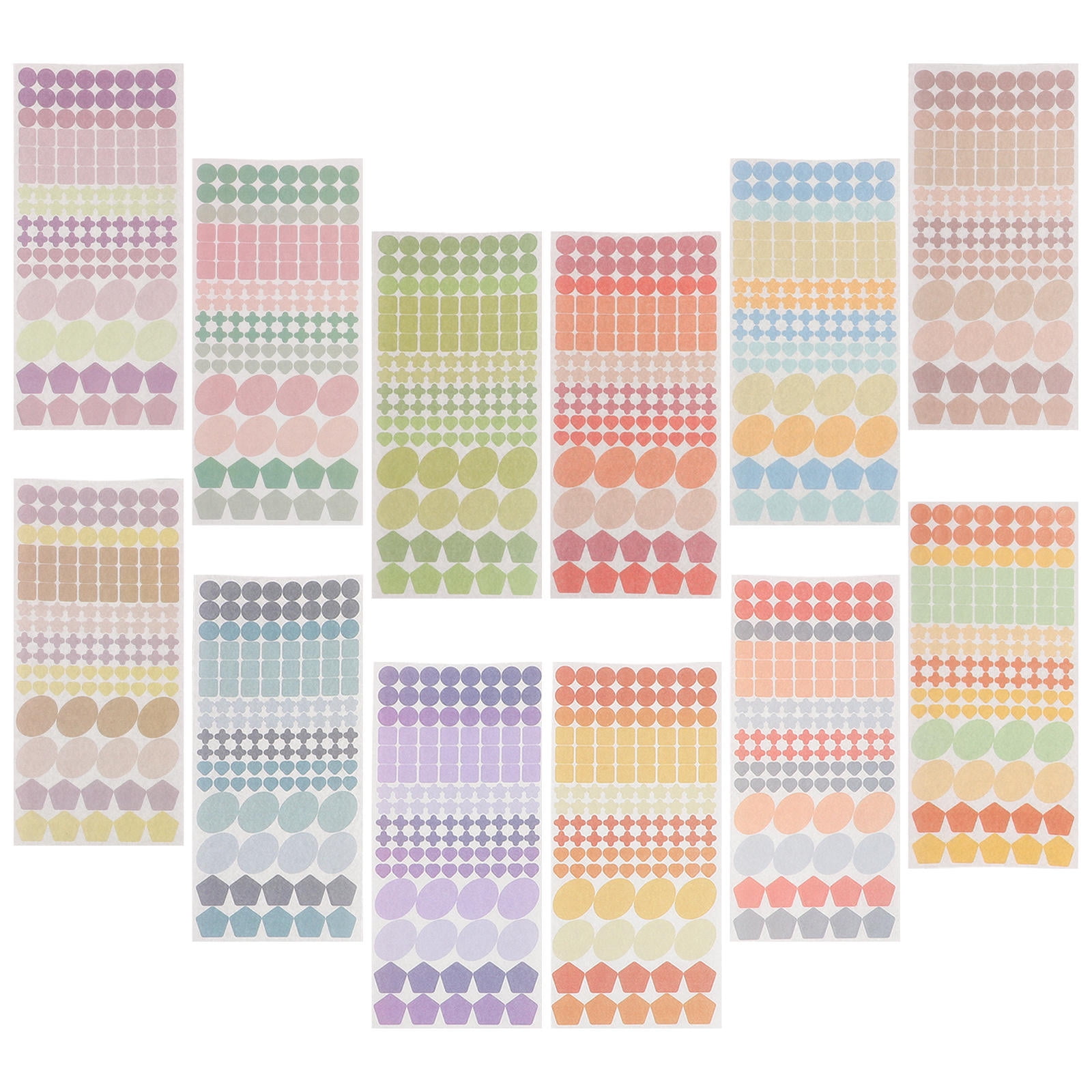 OULII 12 Sheets Washi Paper Stickers for Journaling Scrapbooking Crafts and Projects