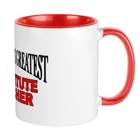 

CafePress - The World s Greatest Substitute Teacher Mug - Ceramic Coffee Tea Novelty Mug Cup 11 oz