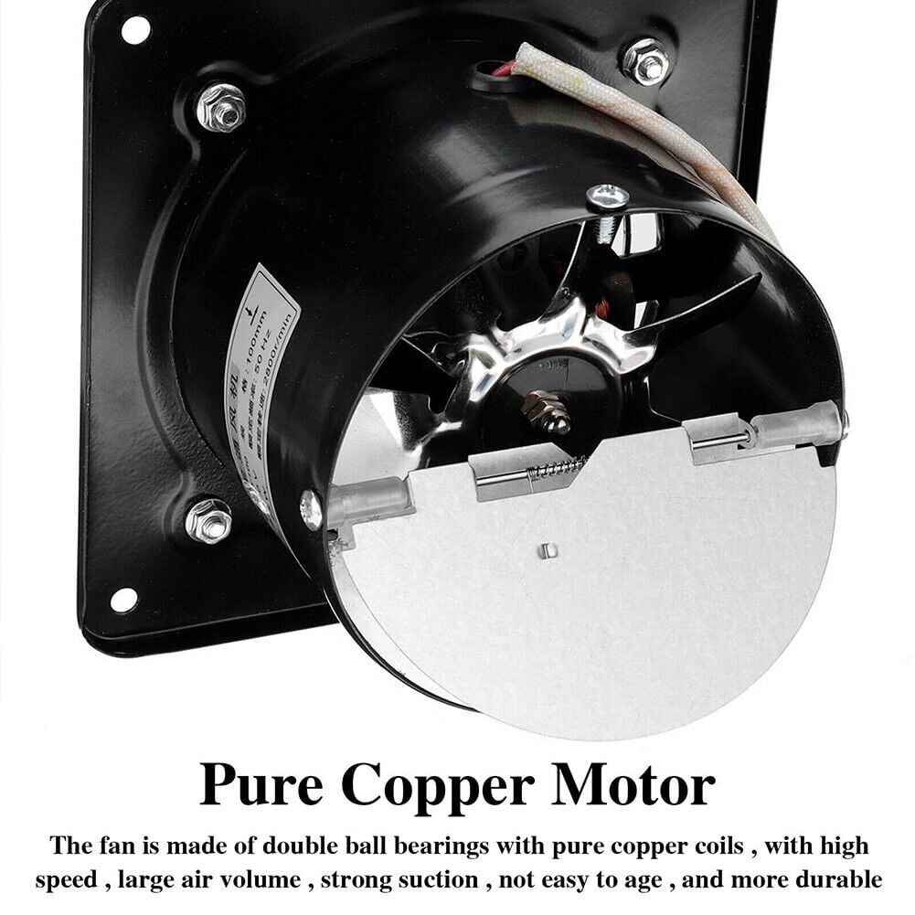 US 4-8'' Exhaust Fan Ventilation Extractor Fan Wall-Mounted Blower Anti-backflow