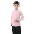 thumbnail image 6 of NAISIBABY School Uniform Shirt for Kids, Button Down Solid Color Long Sleeve Casual Dress Shirt Pink 12-18Months, 6 of 6