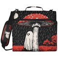 thumbnail image 2 of Zipper Binder with Shoulder Strap 2 inch 3 Ring Waterproof File Folder Organizer Bag 500 Sheet Ghost Standing under A Mushroom, 2 of 8