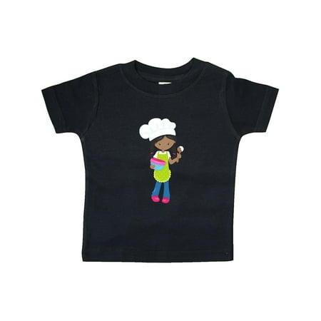 

Inktastic African American Girl Baking Girl With Braids Gift Baby Girl T-Shirt