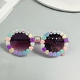 thumbnail image 5 of Aojekbee Kids Girls Boy Sunglasses Lightweight Beaded Frame Sun Protection Glasses for Toddler Outdoor Jewelry Accessories, 5 of 6