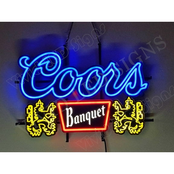Queen Sense 24"x17" Custom Coor Banquet Beer LED Sign Light Neon Signs With Dimmer Party Home Wall Decor Lights W124CBBVVD-XLED