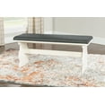 thumbnail image 5 of Linon Sasha Wood Corner Dining Breakfast Nook with Table, Cushions, Seats 5-6, White Wood with Charcoal Cushions, 5 of 20