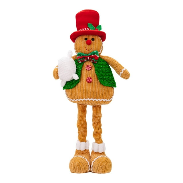 Muñeco de Jengibre Navideño Soledad Figura Decorativa para Ventana y Estante