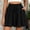 Black women's high waisted skirt shorts a1, variant on Cagogo Women's High Waisted Flowy Skirt Shorts with Pockets Summer Casual Mini Loose Beach Vacation Shorts Skirt Solid Trousers, Gray 2XL