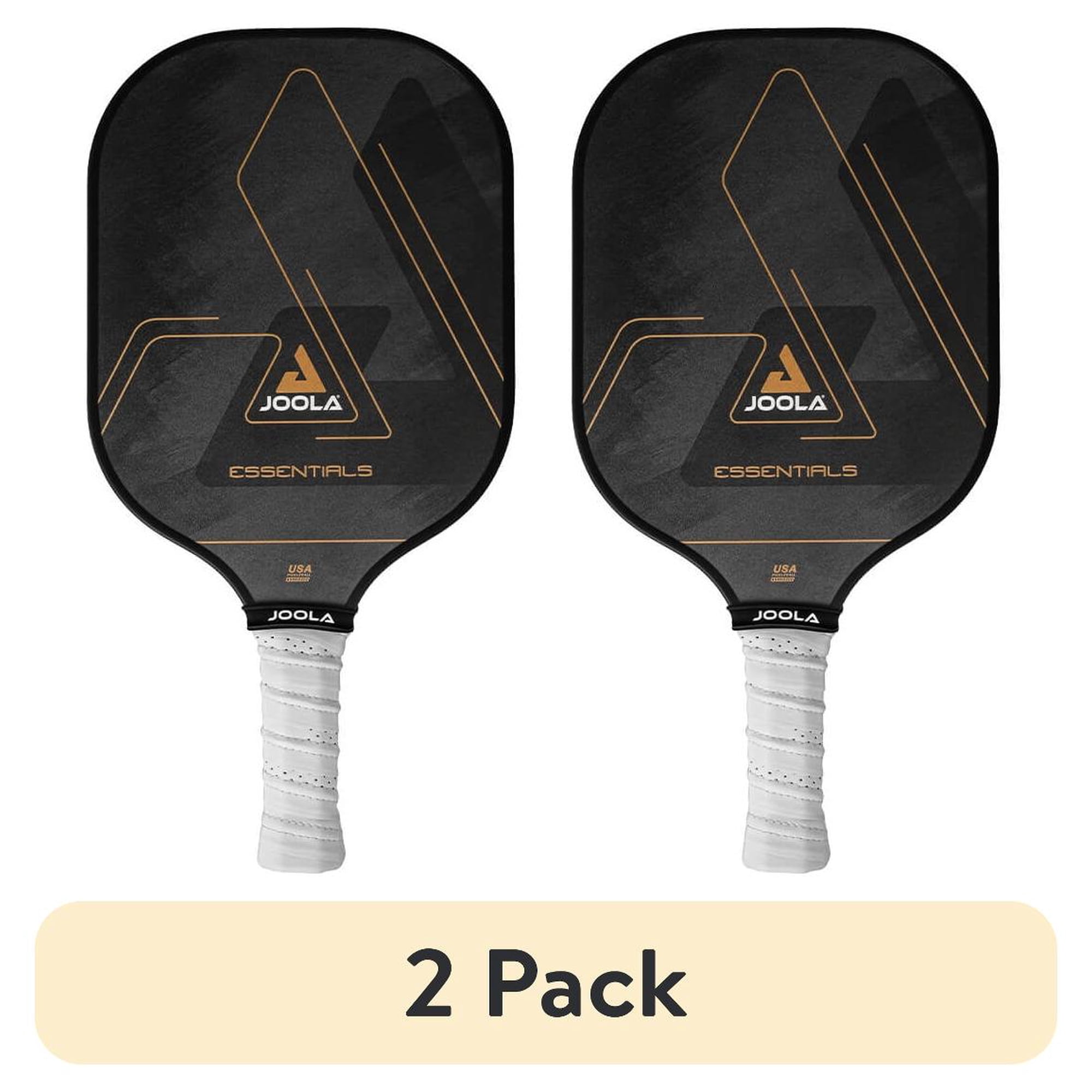 (2 pack) JOOLA Essentials Pickleball Paddle Fiberglass USAPA Approved Black