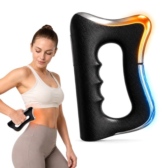 HaSoCare FDA Cleared Heated Muscle Scraper Tool, EMS Electric Fascia Knife Massager with Pulse, Vibration & Heat, Deep Tissue Myofascial Release and Muscle Pain Relief for Neck Back Shoulders Legs