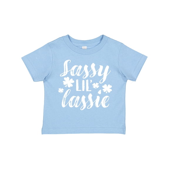 Inktastic Saint Patrick's Day Sassy Lil' Lassie with Shamrocks Boys or Girls Toddler T-Shirt