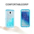 thumbnail image 3 of FIEWESEY Case for Samsung Galaxy J7 2018,3 in1 Layers Hybrid Liquid Glitter Flowing Quicksand case Clear Soft Shockproof TPU Slim Protective Cover for Samsung Galaxy J7 2018(Blue), 3 of 7