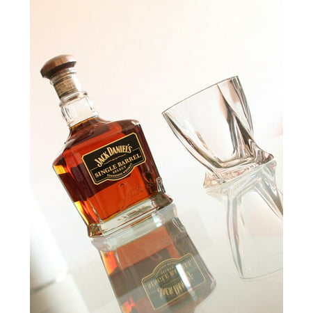 LAMINATED POSTER Drink Whisky Alcohol Bottle Glass Jack Daniels Poster Print 24 x