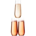 thumbnail image 5 of 36 Pack Stemless Plastic Champagne Flutes Disposable 9 Oz Clear Plastic Toasting Glasses Shatterproof Recyclable and BPA-Free, 5 of 7