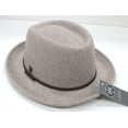 thumbnail image 2 of Men's New Dorfman Pacific Taupe Fedora with Leather Band WP5, 2 of 2