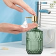 thumbnail image 4 of Bxaolu 13.5 Oz Refillable Glass Soap Dispenser with Rust Proof Pump, Multi‑use for Dispense Hand Soap, Body Wash, Lotion [1Pack], 4 of 7