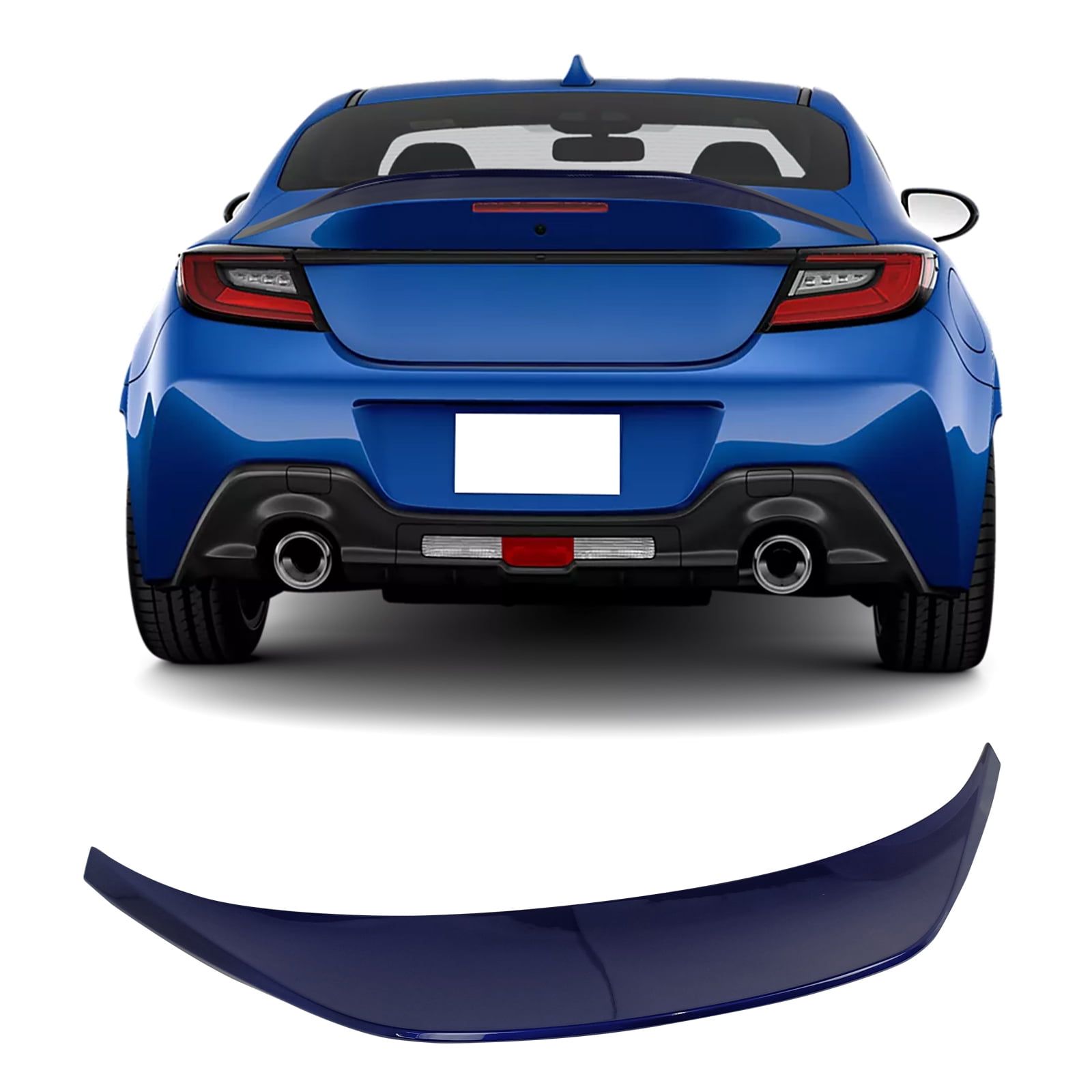 Ikon Motorsports Trunk Spoiler Compatible With 2015-2021 Subaru WRX Wrx Sti Psm Style Unpainted Black Abs Plastic Rear Trunk Lid Spoiler Wing Lip