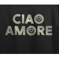thumbnail image 2 of Ciao Amore Women's Black Crew Neck Crop Tee-Small, 2 of 7