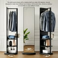 thumbnail image 6 of Noble House Gunther 360° Rotating Full-Length Mirror Coat Rack, Solid Rubberwood, for Small Space, Extra Large, Black, 6 of 9