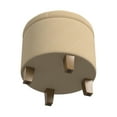 thumbnail image 5 of HomePop Small Round Button Tufted Storage Ottoman, Light Tan, 5 of 10