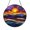 Acrylic 3.5 Inch, variant on Radiant Sunset Over The Ocean Stained Glass Suncatcher Window Hanging, Glowing Horizon Seascape With Warm Light, Peaceful Coastal Home Decor