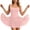 Pink, variant on Elara Women's Square Neck Tulle Ruffle Mini Dress Sleeveless Flared A-Line Party Dress, Casual Summer Sundress for Date Night Clubwear