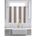 thumbnail image 2 of Tier Curtains 45 Inches Long, White Brown Window Treatment Curtain Drapes, Modern Gradient Vertical Stripes Geometric Window Half Privacy Curtains for Bedroom Bathroom, 42"x45", 2 Panels, 2 of 7