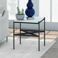 thumbnail image 2 of Evelyn&Zoe Braxton 21.25" Wide Rectangular Side Table with Faux Marble Top, Blackened Bronze, 2 of 10