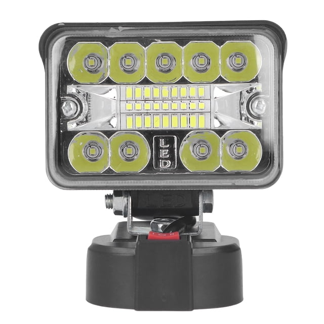 Luz de trabajo LED de 3 pulgadas con soporte Lámpara inalámbrica para iluminación exterior Emergencia 54W 2800LM 6500K