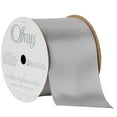 thumbnail image 2 of (2 pack) Offray Ribbon, Opal Gray 2 1/4 inch Single Face Satin Polyester Ribbon, 9 feet, 2 of 8